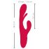 Smile - Vibratore con movimento a farfalla e lingua (rosso)