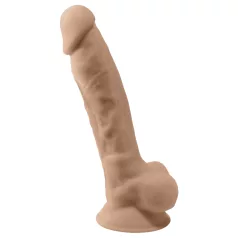   Silexd 8 - vibratore con telecomando - con testicoli - colore naturale