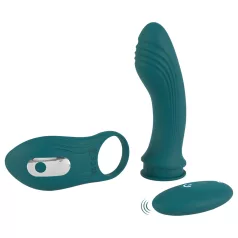   Couples Choice - vibratore 3 in 1 per coppia - silicone turchese