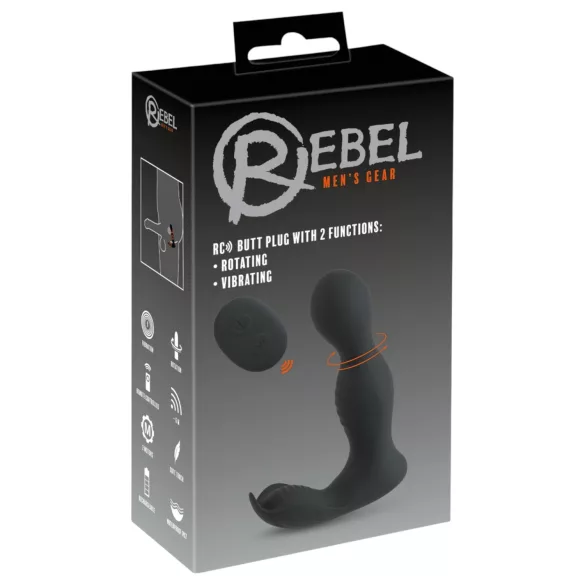 Rebel - vibratore prostata telecomando 2in1 - nero
