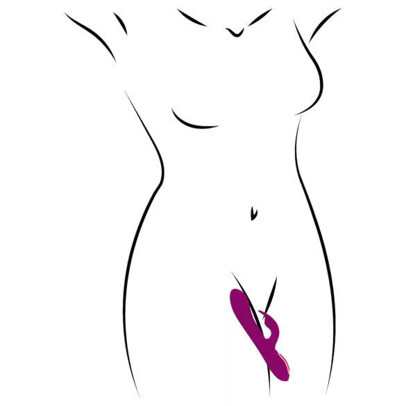 Javida - vibratore rotante con perline 3in1 - silicone viola