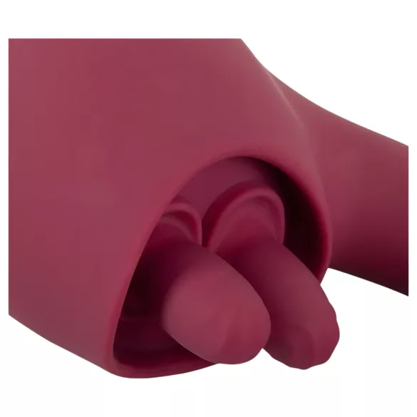 Javida - vibratore 2in1 con lingua - silicone rosso