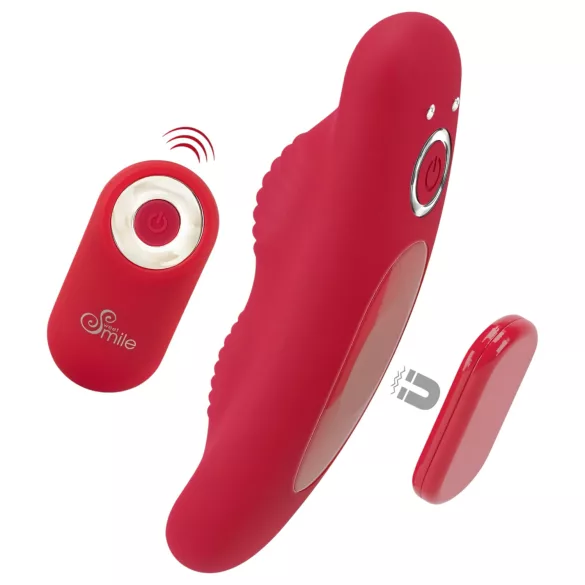Smile - vibratore per slip wireless ricaricabile - rosso