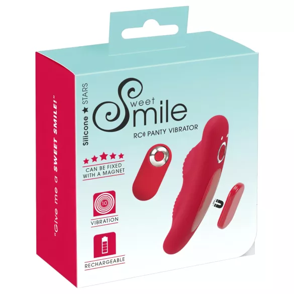 Smile - vibratore per slip wireless ricaricabile - rosso