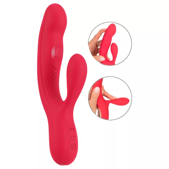Smile Thumping Rabbit - vibratore ricaricabile 3 motori - silicone rosso