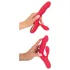 Smile Thumping Rabbit - vibratore ricaricabile 3 motori - silicone rosso