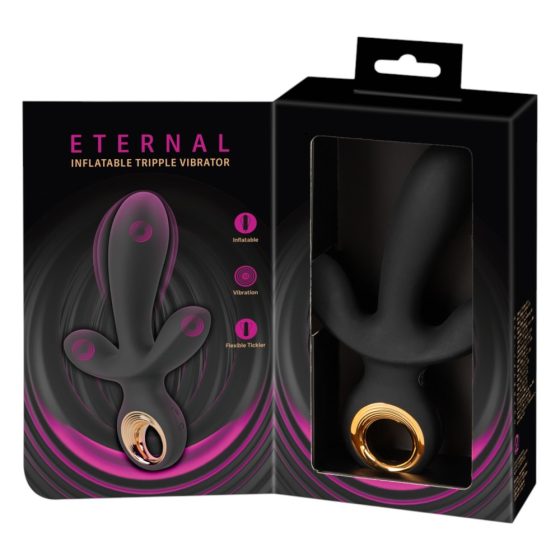 Eternal - vibratore triplo gonfiabile (nero)