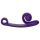 Snail Vibe Curve - vibratore clitorideo 2in1 - silicone viola