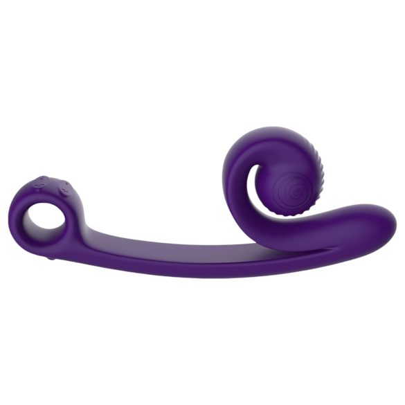 Snail Vibe Curve - vibratore clitorideo 2in1 - silicone viola