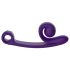 Snail Vibe Curve - vibratore clitorideo 2in1 - silicone viola