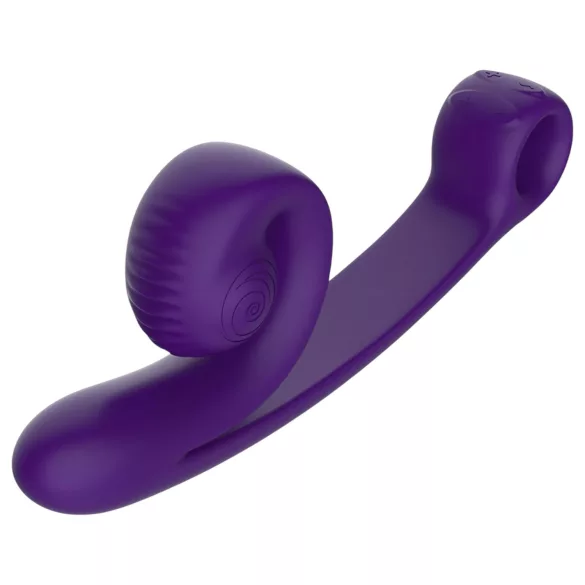 Snail Vibe Curve - vibratore clitorideo 2in1 - silicone viola