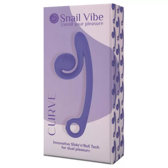 Snail Vibe Curve - vibratore clitorideo 2in1 - silicone viola