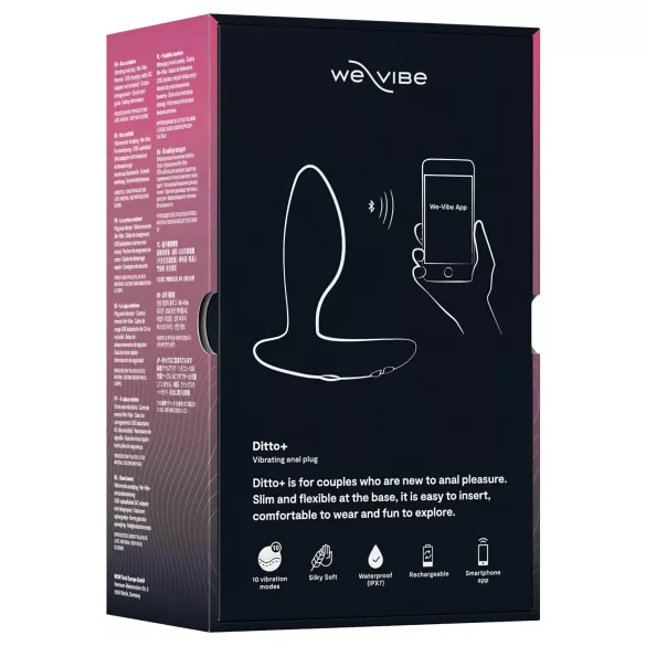 We-Vibe Ditto+ - Vibratore anale controllato via app (nero)