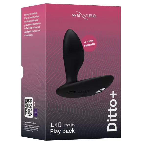 We-Vibe Ditto+ - Vibratore anale controllato via app (nero)