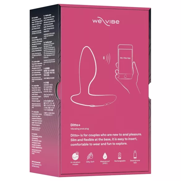 We-Vibe Ditto+ - Vibratore anale controllato tramite app (rosa)