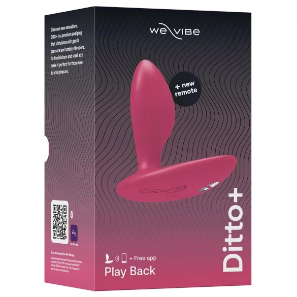 We-Vibe Ditto+ - Vibratore anale controllato tramite app (rosa)