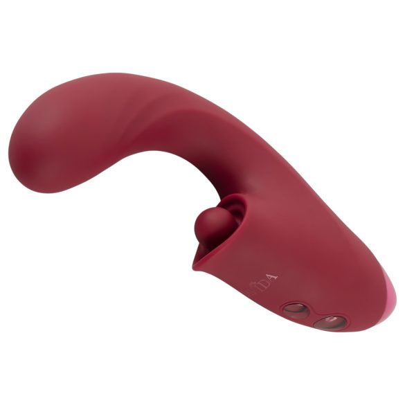 Javida - vibratore 3in1 con lingua - silicone rosso