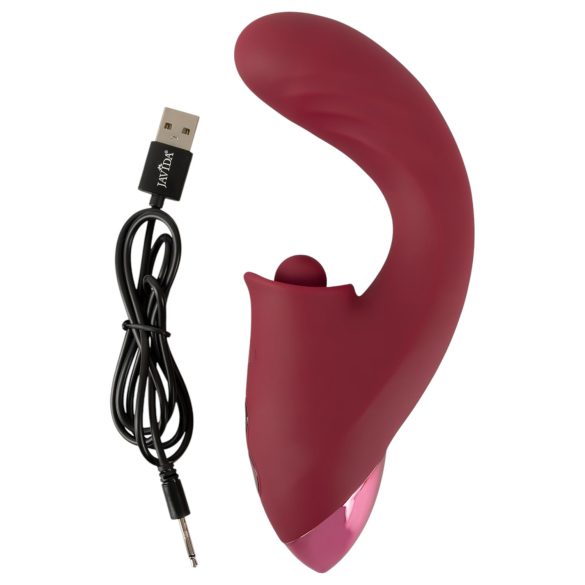 Javida - vibratore 3in1 con lingua - silicone rosso