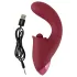 Javida - vibratore 3in1 con lingua - silicone rosso