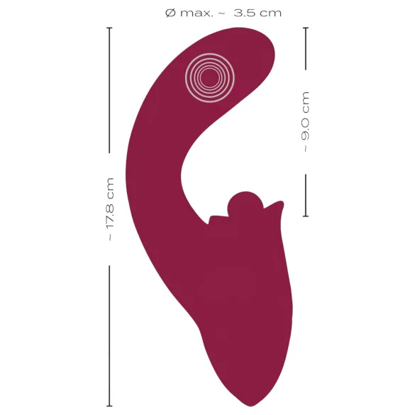 Javida - vibratore 3in1 con lingua - silicone rosso