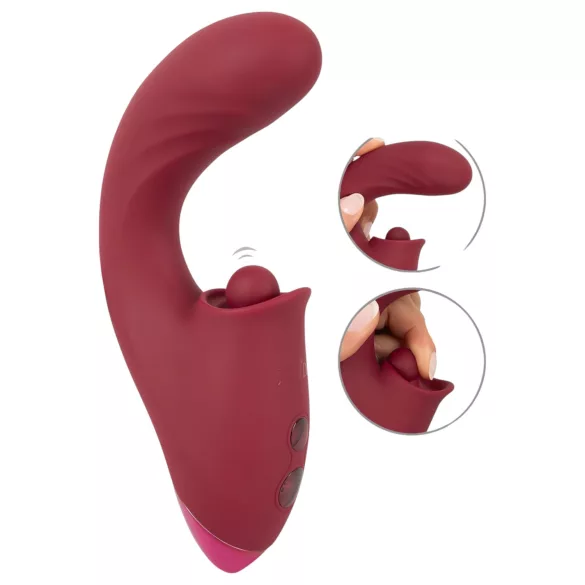 Javida - vibratore 3in1 con lingua - silicone rosso