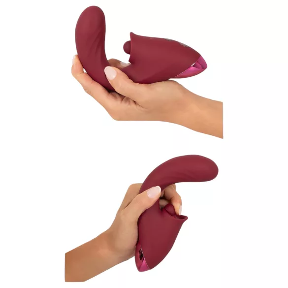 Javida - vibratore 3in1 con lingua - silicone rosso
