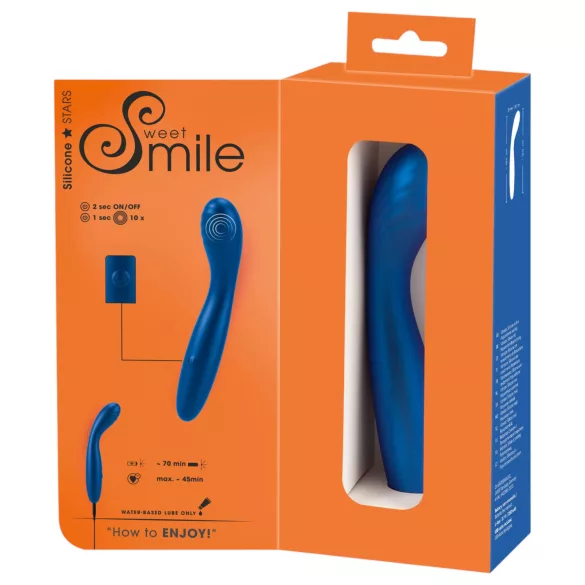Smile - vibratore punto G flessibile - silicone blu