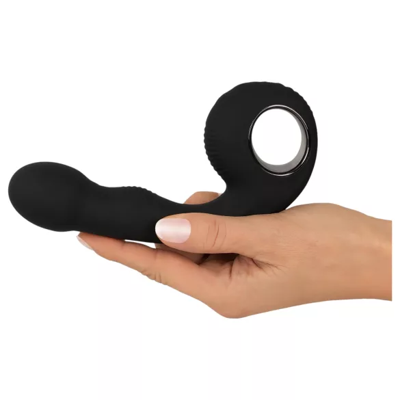Black Velvets - Vibratore punto G e P - silicone nero