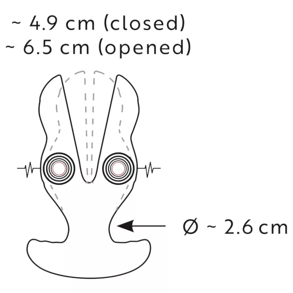 ANOS - vibratore anale doppio - nero