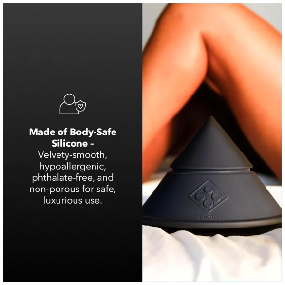 The Cowgirl Cone - macchina del sesso premium controllata tramite app - con 2 accessori intercambiabili, 20 modalità di vibrazione (nero)