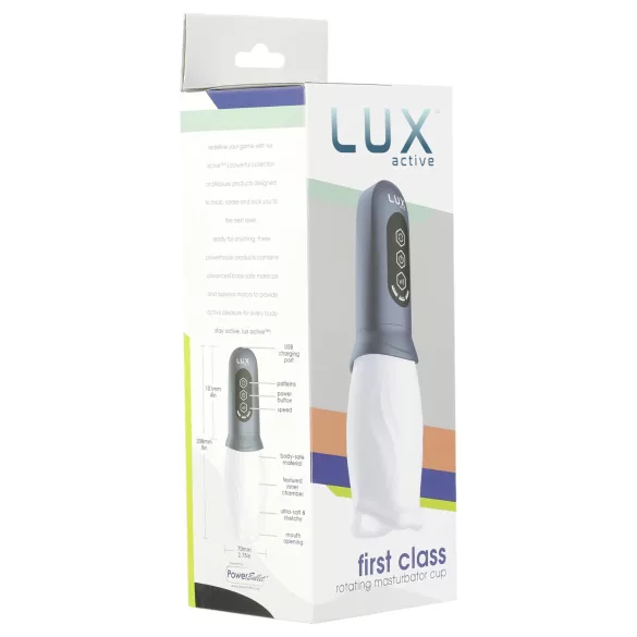LUX Active First Class - masturbatore automatico rotante - bianco grigio