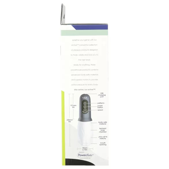 LUX Active First Class - masturbatore automatico rotante - bianco grigio