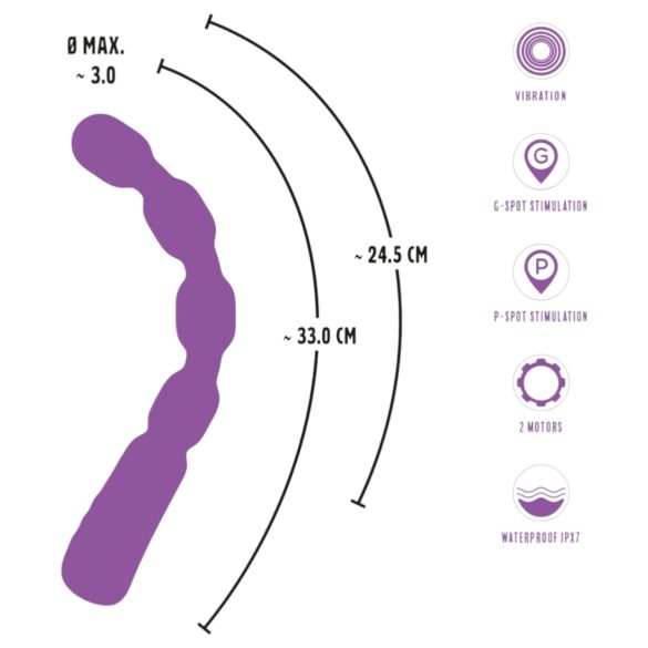 You2Toys - vibratore punto G e P perlato (viola)