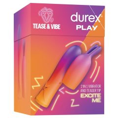   Durex Stimola & Vibra - Vibratore rigido con stimolatore clitorideo a coniglietto (rosa)