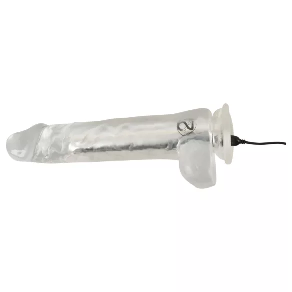 Crystal - Vibratore con ventosa (trasparente)