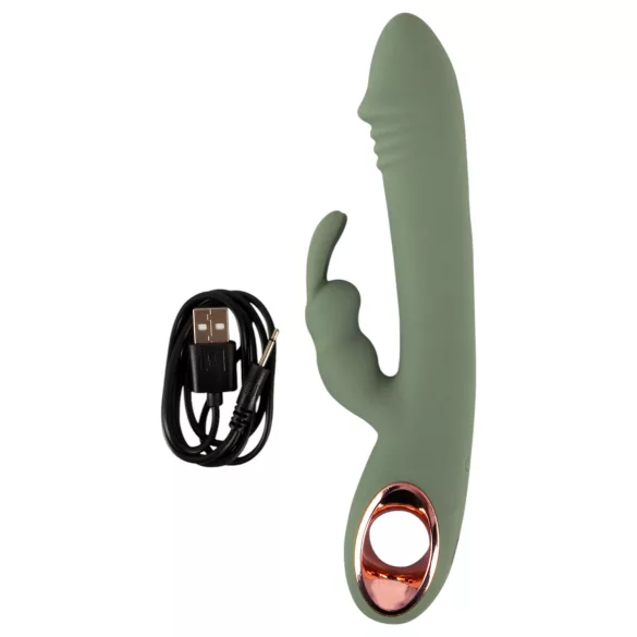 You2Toys - vibratore con stimolatore clitoride - silicone verde