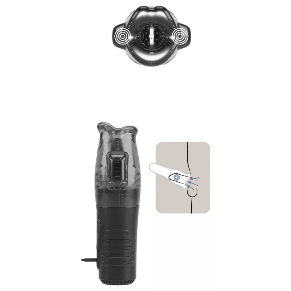 Stroker - masturbatore maschile succhiante vibrante - grigio