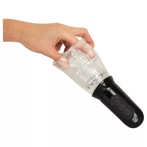 Stroker - masturbatore vibrante rotante - trasparente