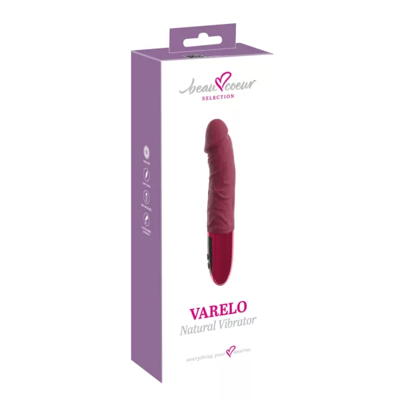 Beau Coeur Varelo - vibratore realistico in silicone ricaricabile (rosso)