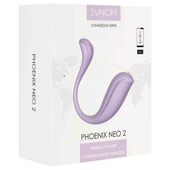 Svakom Phoenix Neo 2 - vibratore a uovo intelligente - silicone viola