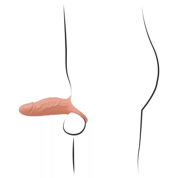 Realistixxx - guaina pene vibrante con anello - colore naturale