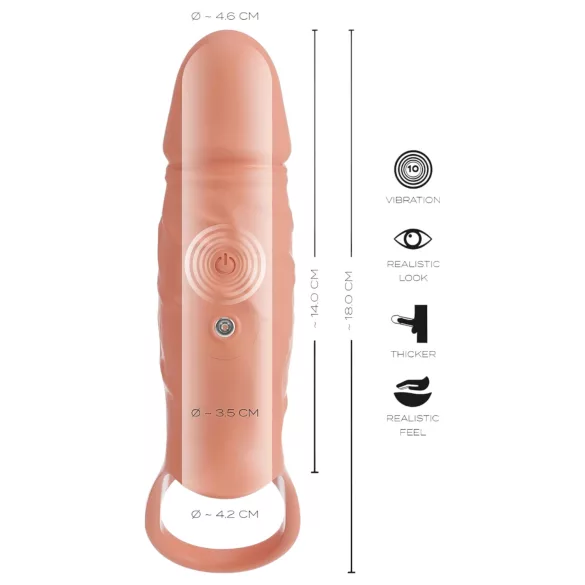 Realistixxx - guaina pene vibrante con anello - colore naturale
