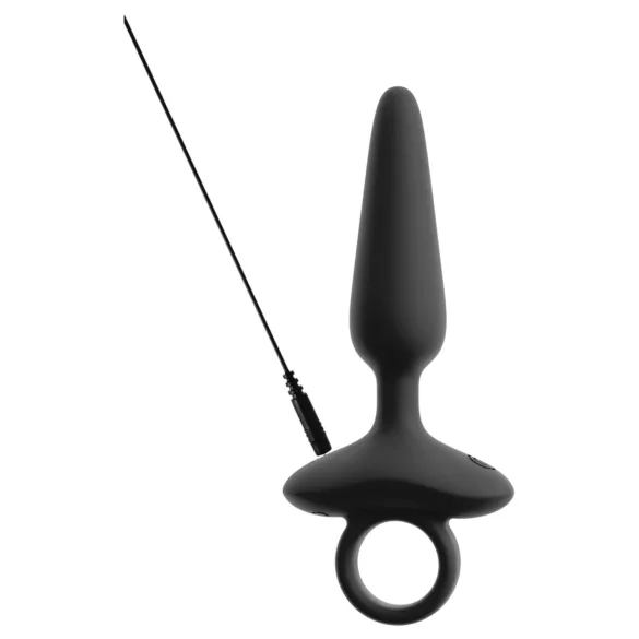 ANOS - plug anale vibrante con manico - silicone nero