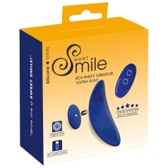   Smile - vibratore per slip ultrasottile con telecomando - blu