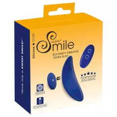   Smile - vibratore per mutandine extra sottile e indossabile con telecomando (blu)