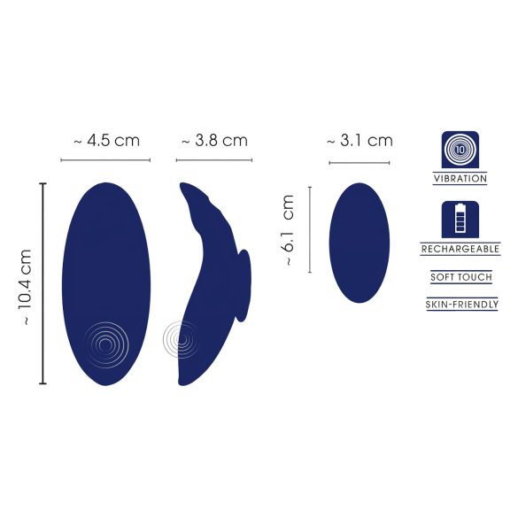Smile - vibratore per slip ultrasottile con telecomando - blu