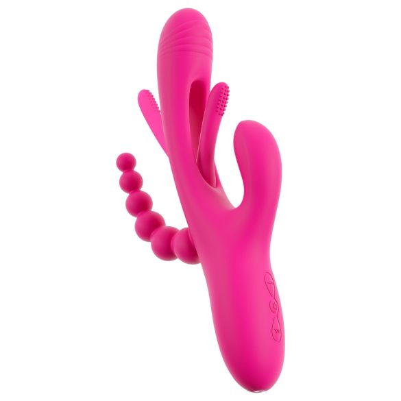 SMILE - vibratore triplo con bracci e linguetta (rosa)