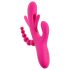 SMILE - vibratore triplo con bracci e linguetta (rosa)