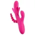 SMILE - vibratore triplo con braccio e linguetta (rosa)