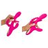 SMILE - vibratore triplo con bracci e linguetta (rosa)